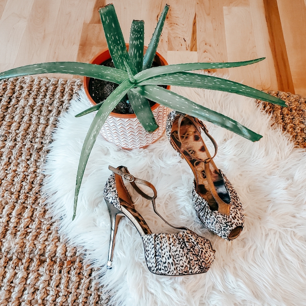 Sam Edelman animal print stilettos